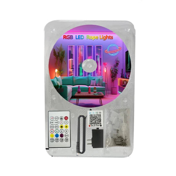 Fita LED Neon RGB - Bluetooth, Sincronização com Musica e Controlo por App Fita LED Neon RGB - Bluetooth, Sincronização com Musica e Controlo por App